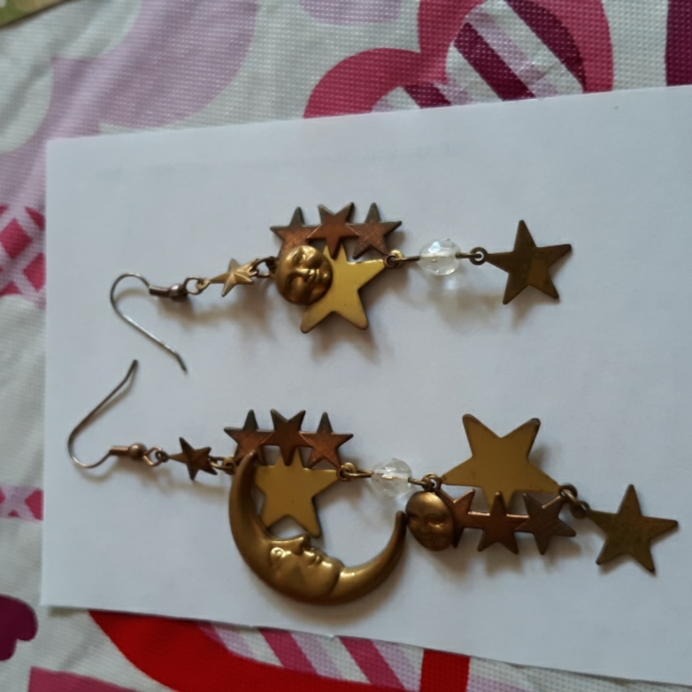 Moon  and star earrings